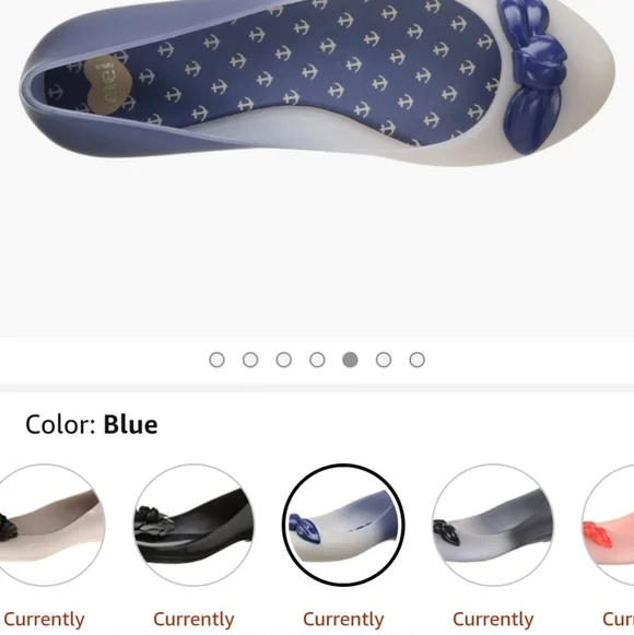 mel Dreamed by melissa Women's Pop V Ballet Flat,Blue,6 M US - Picture 2 of 10